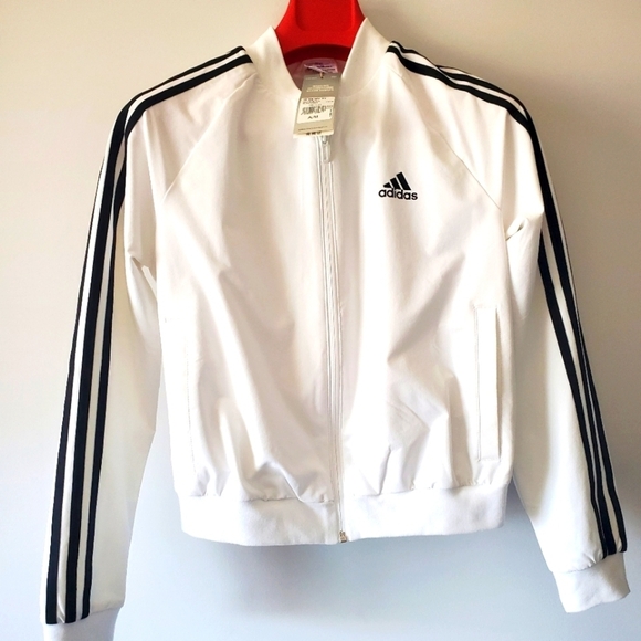 adidas Jackets & Blazers - ADIDAS white and black jacket. NEW WITH TAGS. Size  medium